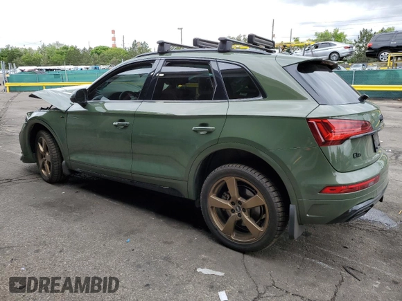 2022 Audi Q5 S line Premium Plus with VIN WA1EAAFY9N2040654, listed as a Copart auction lot 58979185 with 35,546 mi miles and Salvage title. Bid and sale history available at DreamBid. Image 2.