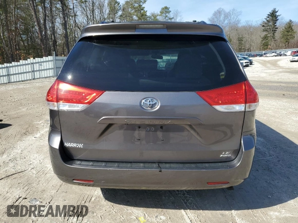 2012 Toyota Sienna LE with VIN 5TDJK3DC6CS045983, listed as a Copart auction lot 48416575 with 266,624 mi miles and Clean Title. Bid and sale history available at carsss.com. Image 6.