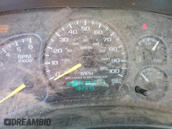 2000 Chevrolet Silverado 1500 with VIN 1GCEK14T7YE242051, listed as a Copart auction lot 82029754 with 182,075 mi miles and Salvage Title. Bid and sale history available at carsss.com. Image 9.