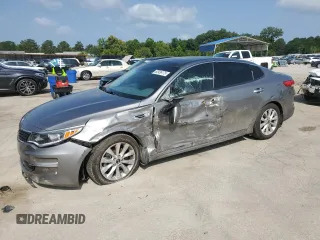 2018 Kia Optima EX with VIN 5XXGU4L32JG225262, listed as a Copart auction lot 62936175 with 80,714 mi miles and Salvage title. Bid and sale history available at DreamBid. Image 1.