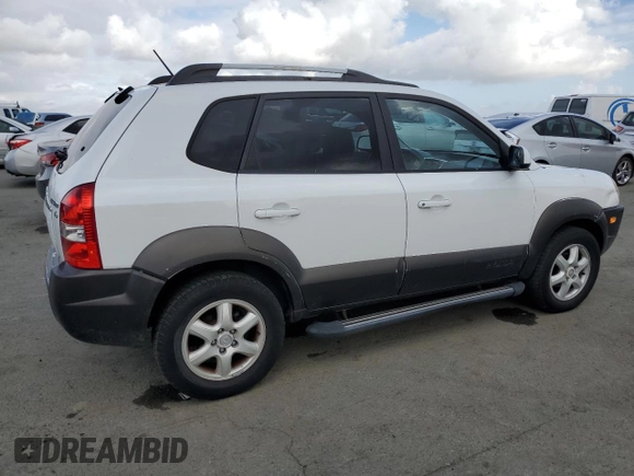 2005 Hyundai Tucson GLS with VIN KM8JN12D15U068721, listed as a Copart auction lot 80925064 with 105,854 mi miles and Clean Title. Bid and sale history available at carsss.com. Image 3.
