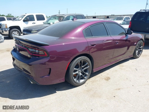 2020 Dodge Charger Scat Pack Widebody with VIN 2C3CDXGJ8LH190207, listed as a IAAI auction lot 42003361 with 9,945 mi miles. Bid and sale history available at carsss.com. Image 4.