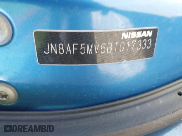 2011 Nissan Juke SL with VIN JN8AF5MV6BT017333, listed as a IAAI auction lot 41888660 with 82,059 mi miles. Bid and sale history available at carsss.com. Image 9.