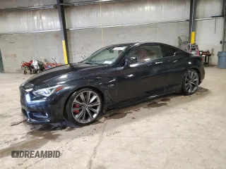 2018 Infiniti Q60 Red Sport 400 with VIN JN1FV7EL5JM630102, listed as a Copart auction lot 46364025 with Not Provided miles and Salvage Title. Bid and sale history available at carsss.com. Image 1.
