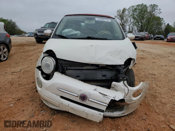 2012 FIAT 500 Pop with VIN 3C3CFFDR3CT127070, listed as a Copart auction lot 51525715 with 98,754 mi miles and Salvage Title. Bid and sale history available at carsss.com. Image 5.