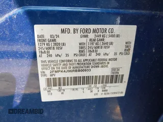 2024 Ford Edge SEL z VIN 2FMPK4J96RBB00933, wystawiony jako IAAI lot #42393326 z przebiegiem 28 710 mil mil oraz . Historia ofert i sprzedaży dostępna na DreamBid. Obrazek 9.