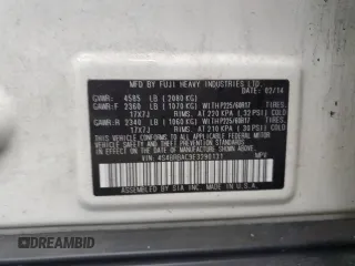 2014 Subaru Outback 2.5i with VIN 4S4BRBAC9E3290131, listed as a Copart auction lot 62429195 with 116,168 mi miles and Clean title. Bid and sale history available at DreamBid. Image 13.