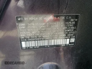 2015 Honda Fit EX-L with VIN 3HGGK5H84FM729979, listed as a Copart auction lot 52217715 with Not Provided miles and Clean Title. Bid and sale history available at carsss.com. Image 12.
