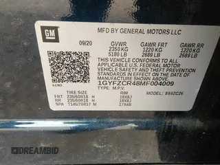 2021 Cadillac XT4 FWD Premium Luxury with VIN 1GYFZCR48MF004009, listed as a IAAI auction lot 41956723 with 82,483 mi miles. Bid and sale history available at carsss.com. Image 9.