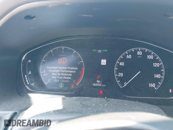 2020 Honda Accord EX with VIN 1HGCV1F40LA031912, listed as a IAAI auction lot 42580982 with 103,757 mi miles and . Bid and sale history available at DreamBid. Image 7.