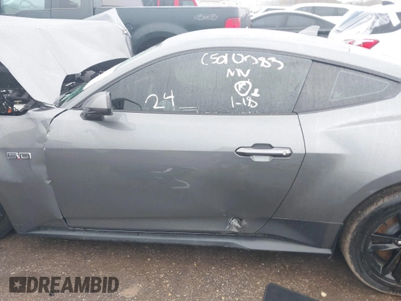2024 Ford Mustang GT with VIN 1FA6P8CFXR5435389, listed as a IAAI auction lot 41450518 with Not provided miles and . Bid and sale history available at DreamBid. Image 14.