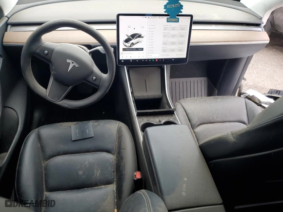 2021 Tesla Model Y Long Range with VIN 5YJYGDEE7MF077658, listed as a Copart auction lot 43149865 with 39,892 mi miles and Salvage Title. Bid and sale history available at carsss.com. Image 8.