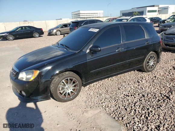 2006 Kia Spectra with VIN KNAFE162065241706, listed as a Copart auction lot 68949914 with 153,169 mi miles and Salvage Title. Bid and sale history available at carsss.com. Image 1.