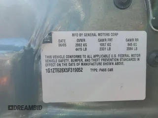 2005 Chevrolet Malibu Maxx LS z VIN 1G1ZT628X5F319052, wystawiony jako Copart lot #53194985 z przebiegiem 148 331 mil mil oraz Szkody całkowita. Historia ofert i sprzedaży dostępna na DreamBid. Obrazek 14.
