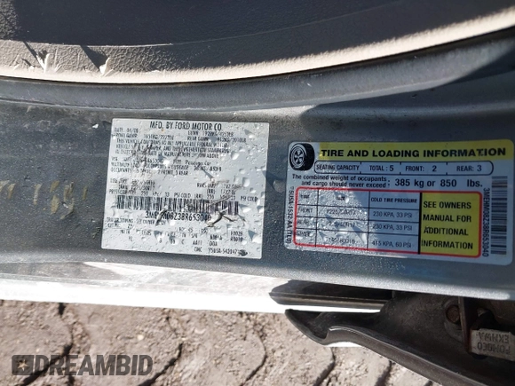 2008 Mercury Milan Premier с VIN 3MEHM08Z38R653040, выставлен на аукционе IAAI как лот 41490109 с пробегом 194 008 миль миль и . История ставок и продаж доступна на DreamBid. Изображение 9.