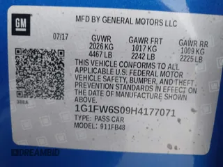 2017 Chevrolet Bolt EV LT z VIN 1G1FW6S09H4177071, wystawiony jako IAAI lot #42163824 z przebiegiem 65 327 mil mil oraz . Historia ofert i sprzedaży dostępna na DreamBid. Obrazek 9.