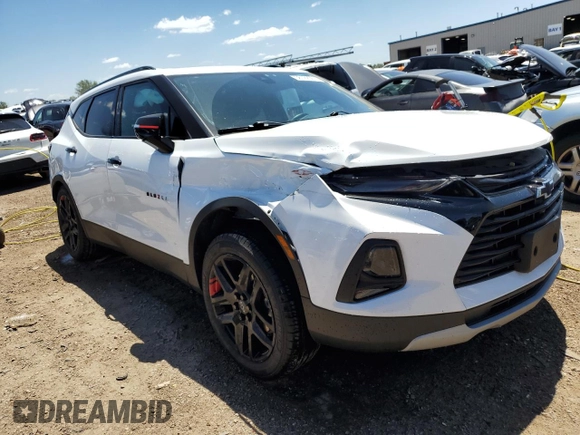 2022 Chevrolet Blazer LT with VIN 3GNKBJR47NS228602, listed as a Copart auction lot 58122064 with 24,317 mi miles and Salvage title. Bid and sale history available at DreamBid. Image 4.