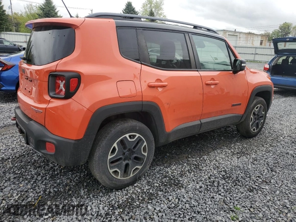 2015 Jeep Renegade Trailhawk with VIN ZACCJBCT0FPB74261, listed as a Copart auction lot 56067395 with 182,703 mi miles and Clean Title. Bid and sale history available at DreamBid. Image 3.