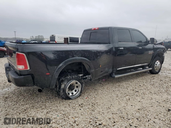 2017 Ram 3500 Longhorn with VIN 3C63RRKL2HG580350, listed as a Copart auction lot 43049205 with 202,678 mi miles and Salvage Title. Bid and sale history available at carsss.com. Image 3.