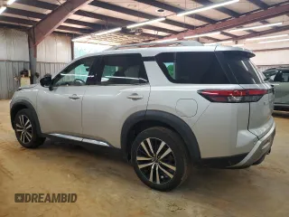 2023 Nissan Pathfinder Platinum with VIN 5N1DR3DK9PC208581, listed as a Copart auction lot 60142655 with 41,442 mi miles and Salvage title. Bid and sale history available at DreamBid. Image 2.
