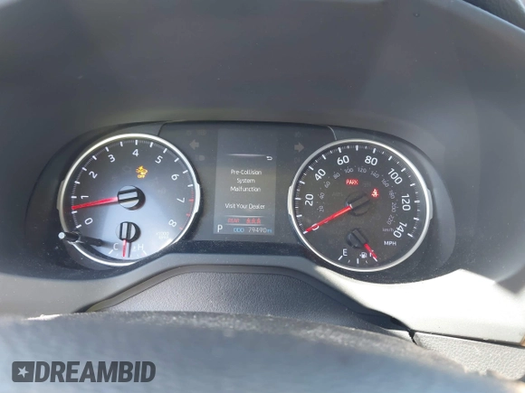 2019 Toyota RAV4 LE with VIN JTMH1RFV1KD004173, listed as a IAAI auction lot 41776179 with 79,490 mi miles. Bid and sale history available at carsss.com. Image 7.