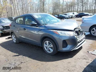 2021 Nissan Kicks S with VIN 3N1CP5BV6ML498831, listed as a IAAI auction lot 41963696 with 54,037 mi miles. Bid and sale history available at carsss.com. Image 1.