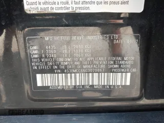 2012 Subaru Legacy Premium с VIN 4S3BMCC66C3020867, выставлен на аукционе IAAI как лот 42412015 с пробегом 153 041 миль миль и . История ставок и продаж доступна на DreamBid. Изображение 9.
