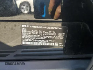 2022 BMW X5 xDrive40i with VIN 5UXCR6C03N9M00976, listed as a Copart auction lot 59869375 with 41,923 mi miles and Salvage title. Bid and sale history available at DreamBid. Image 13.