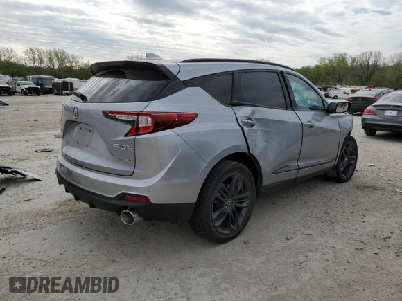 2019 Acura RDX w/A-Spec Pkg with VIN 5J8TC2H62KL002845, listed as a Copart auction lot 53286695 with 37,863 mi miles and Salvage Title. Bid and sale history available at DreamBid. Image 3.