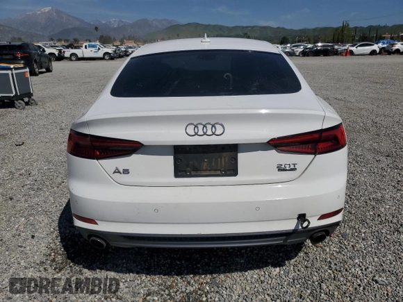 2018 Audi A5 Sportback Premium Plus with VIN WAUENCF54JA008249, listed as a Copart auction lot 52635355 with 138,584 mi miles and Salvage Title. Bid and sale history available at DreamBid. Image 6.