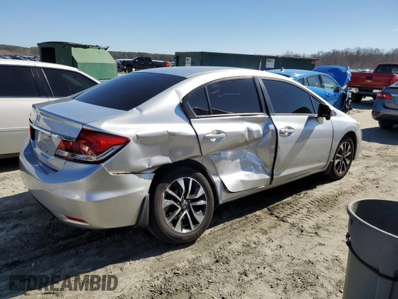 2014 Honda Civic Sedan EX with VIN 2HGFB2F82EH524932, listed as a Copart auction lot 48226465 with 203,561 mi miles and Salvage Title. Bid and sale history available at carsss.com. Image 3.