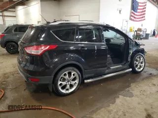 2013 Ford Escape Titanium with VIN 1FMCU9J95DUD63326, listed as a Copart auction lot 54675385 with 76,339 mi miles and Salvage title. Bid and sale history available at DreamBid. Image 3.