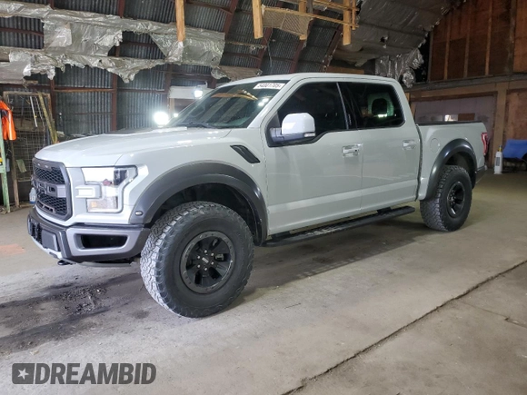 2017 Ford F-150 Raptor with VIN 1FTFW1RG4HFA83875, listed as a Copart auction lot 54001705 with 25,656 mi miles and Salvage Title. Bid and sale history available at carsss.com. Image 1.