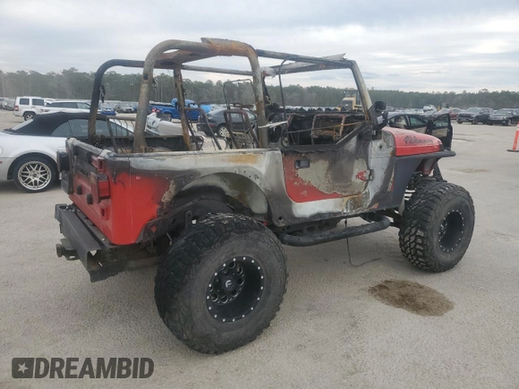 1997 Jeep Wrangler Sport with VIN 1J4FY19S8VP529153, listed as a Copart auction lot 45720935 with 0 mi miles and Salvage Title. Bid and sale history available at carsss.com. Image 3.