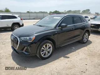 2022 Audi Q3 S line Premium with VIN WA1DECF33N1006182, listed as a Copart auction lot 61027335 with 107,754 mi miles and Salvage title. Bid and sale history available at DreamBid. Image 1.