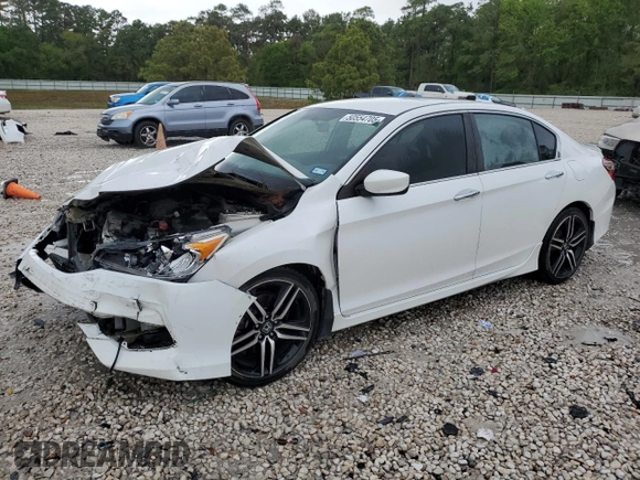 2017 Honda Accord Sedan Sport with VIN 1HGCR2F59HA108769, listed as a Copart auction lot 50554705 with 176,073 mi miles and Salvage Title. Bid and sale history available at carsss.com. Image 1.