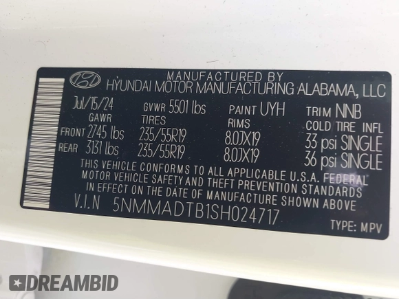2025 Genesis GV70 2.5T with VIN 5NMMADTB1SH024717, listed as a IAAI auction lot 41577463 with 7,527 mi miles and . Bid and sale history available at DreamBid. Image 9.