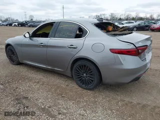 2017 Alfa Romeo Giulia Ti with VIN ZARFAEEN3H7550200, listed as a IAAI auction lot 41902045 with 0 mi miles. Bid and sale history available at carsss.com. Image 3.