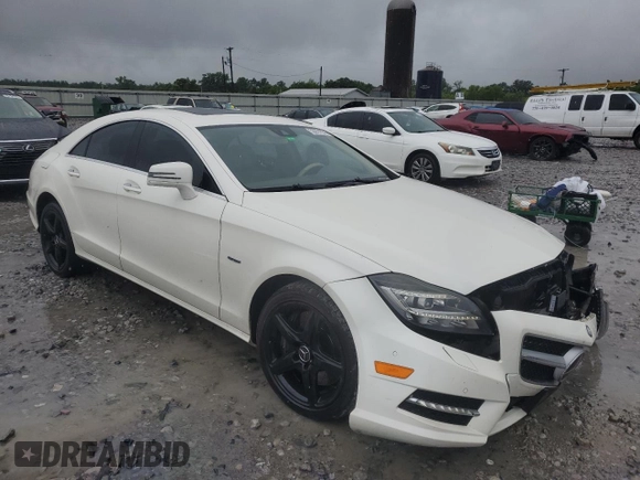 2012 Mercedes-Benz CLS 550 with VIN WDDLJ7DB1CA025721, listed as a Copart auction lot 58651035 with 234,442 mi miles and Salvage title. Bid and sale history available at DreamBid. Image 4.