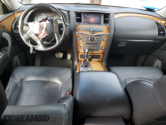 2014 Infiniti QX80 with VIN JN8AZ2NF0E9554617, listed as a Copart auction lot 61497525 with 209,942 mi miles and Salvage title. Bid and sale history available at DreamBid. Image 8.
