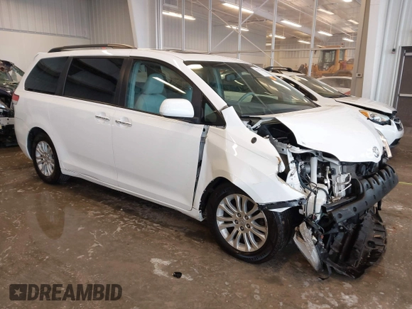 2014 Toyota Sienna XLE with VIN 5TDYK3DC5ES508021, listed as a IAAI auction lot 41963128 with 162,578 mi miles. Bid and sale history available at carsss.com. Image 1.