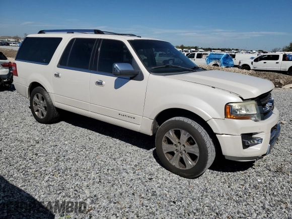 2015 Ford Expedition Max Platinum with VIN 1FMJK1MT0FEF33093, listed as a Copart auction lot 47440495 with 154,287 mi miles and Salvage title. Bid and sale history available at DreamBid. Image 4.