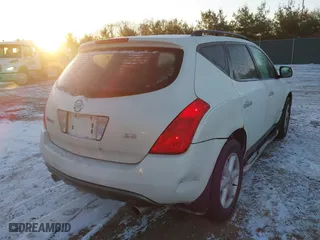 2004 Nissan Murano SL with VIN JN8AZ08T64W203023, listed as a IAAI auction lot 41294313 with 185,136 mi miles. Bid and sale history available at carsss.com. Image 4.