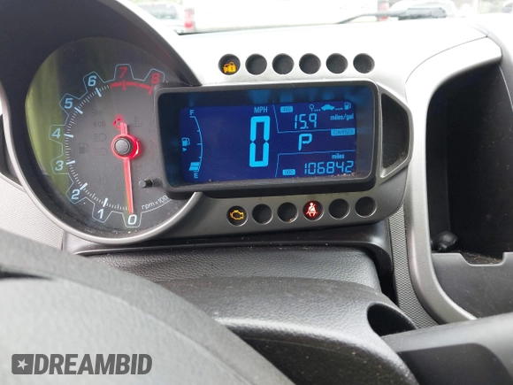 2012 Chevrolet Sonic LT with VIN 1G1JC5SH1C4207756, listed as a IAAI auction lot 42291873 with 106,842 mi miles and . Bid and sale history available at DreamBid. Image 7.