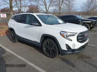 2019 GMC Terrain SLT with VIN 3GKALVEX2KL215372, listed as a IAAI auction lot 40872800 with 54,244 mi miles. Bid and sale history available at carsss.com. Image 1.