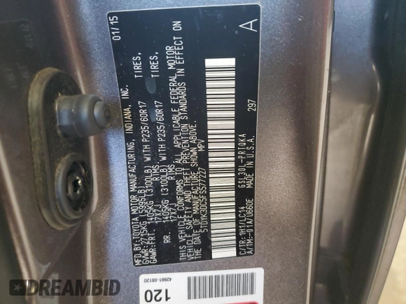 2015 Toyota Sienna XLE z VIN 5TDYK3DC5FS577227, wystawiony jako Copart lot #41766745 z przebiegiem 261 917 mil mil oraz Szkoda całkowita • Salvage title. Historia ofert i sprzedaży dostępna na DreamBid. Obrazek 13.