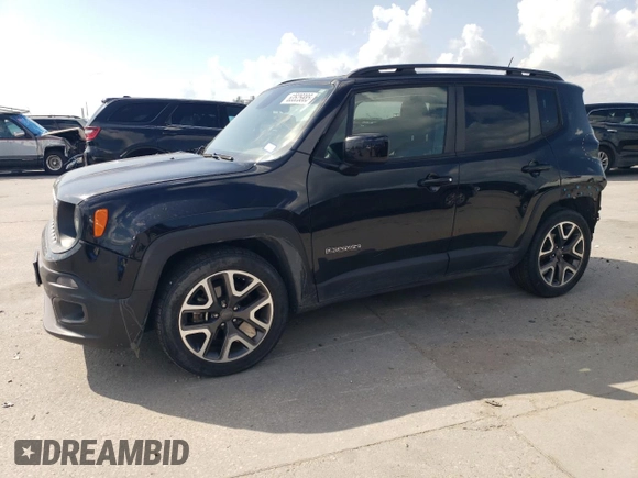 2017 Jeep Renegade Latitude with VIN ZACCJABB3HPG23892, listed as a Copart auction lot 63525885 with 57,251 mi miles and Salvage title. Bid and sale history available at DreamBid. Image 1.