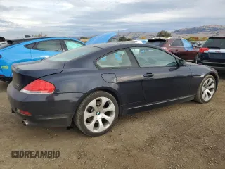 2007 BMW 6 Series 650i with VIN WBAEH13577CR46470, listed as a Copart auction lot 81734804 with 173,548 mi miles and Salvage Title. Bid and sale history available at carsss.com. Image 3.