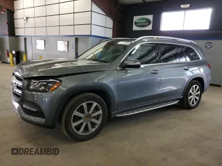 2021 Mercedes-Benz GLS 450 with VIN 4JGFF5KE1MA433451, listed as a Copart auction lot 47578184 with 30,296 mi miles and Salvage Title. Bid and sale history available at DreamBid. Image 1.