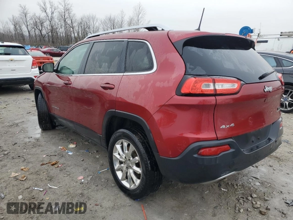 2016 Jeep Cherokee Limited with VIN 1C4PJMDB0GW225606, listed as a Copart auction lot 85572234 with 132,925 mi miles and Salvage Title. Bid and sale history available at carsss.com. Image 2.